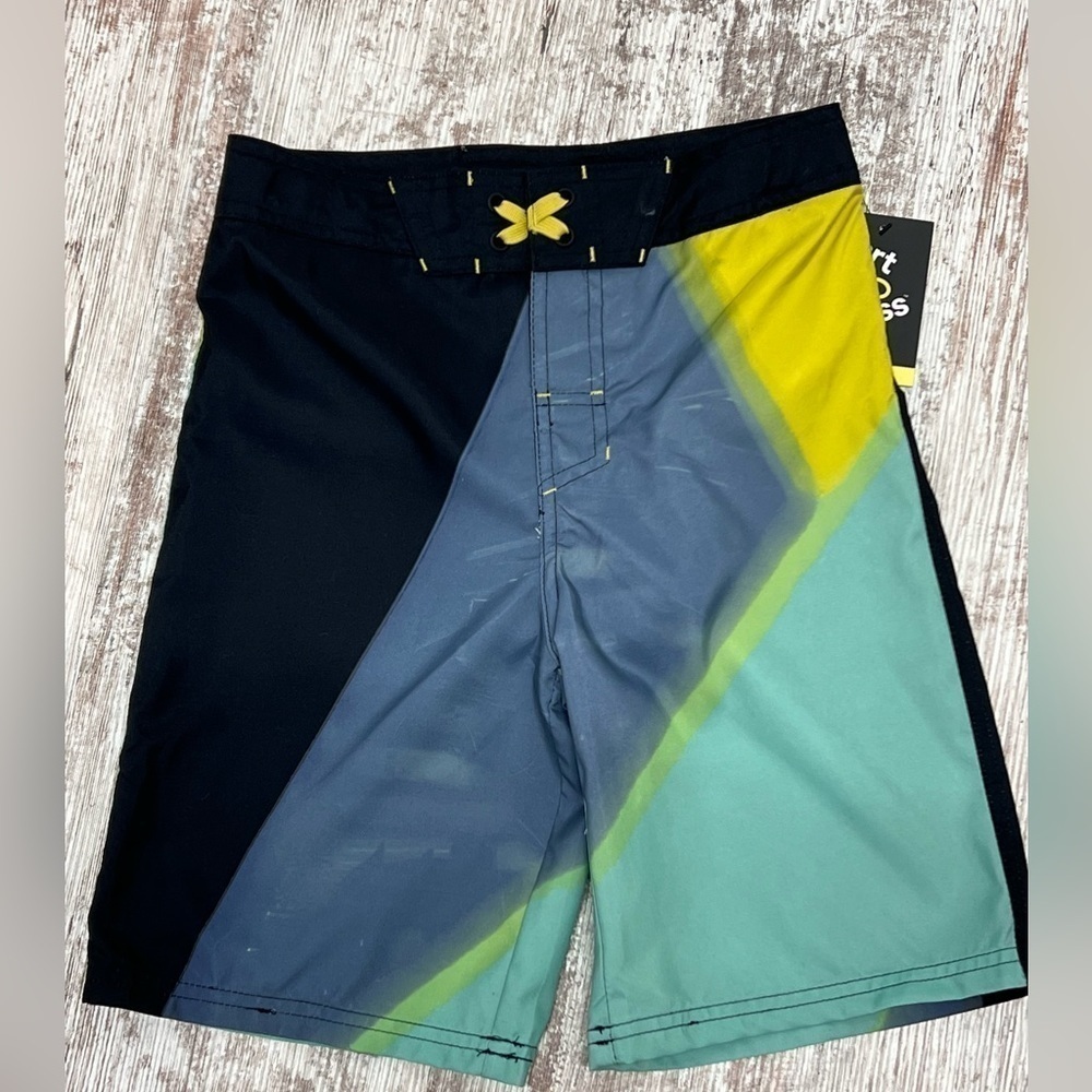 Boys - Art Class Swim Trunks - Colorblock Splatter